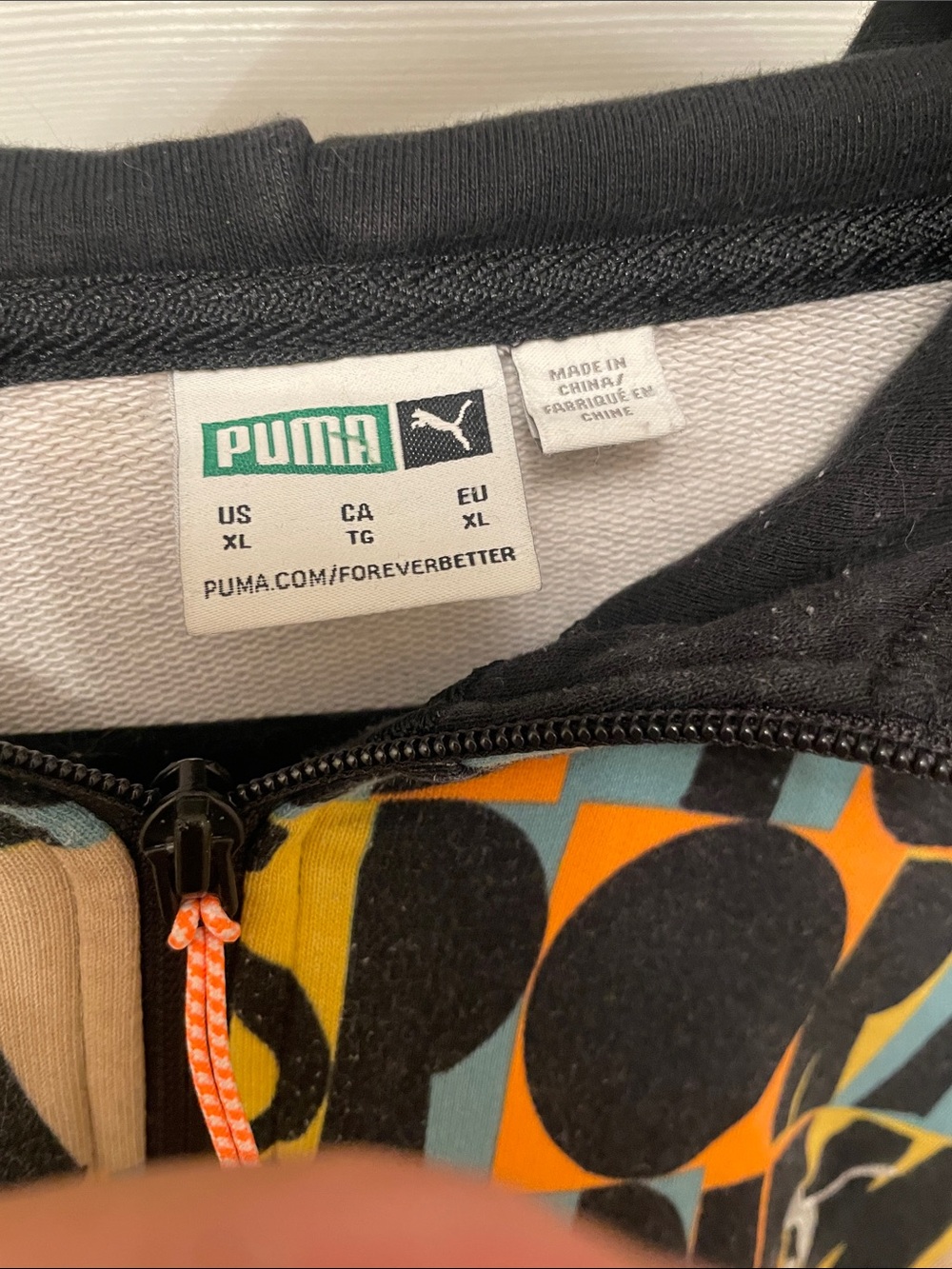 Puma club sport Multicolor Short-Sleeve Hoodie - Black, Teal, Yellow, Cream XL - Picture 2 of 4